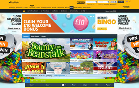Betfair Bingo homepage
