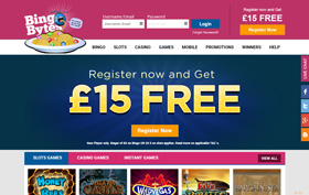 Bytes Bingo homepage