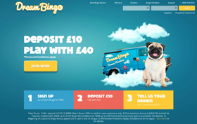 Dream Bingo homepage