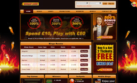 Flame Bingo homepage