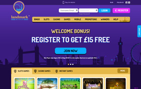 Landmark Bingo homepage