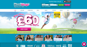 Moon Bingo homepage